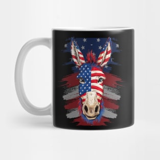 God bless america donkey Mug